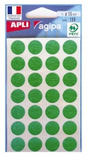 Etikety 15 mm zelené, maloobch.balenie