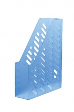 Stojan na časopisy Klasik priehľadný modý 2ks