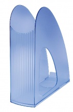 Stojan na časopisy Twin priehľadný modrý