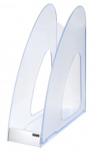 Stojan na časopisy Twin priehľadná signálna sivomodrá