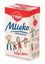 Trvanlivé mlieko RAJO nízkotučné 1l