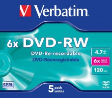 Verbatim DVD-RW 6x klasický obal